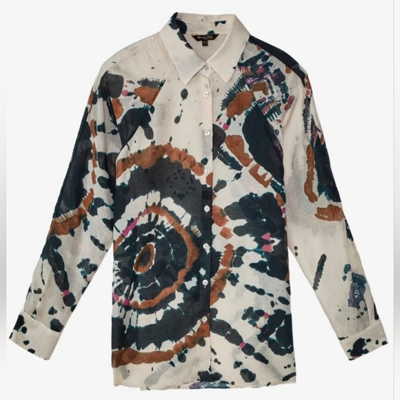 Massimo Dutti Tops - Massimo Dutti Tie Dye Button Down